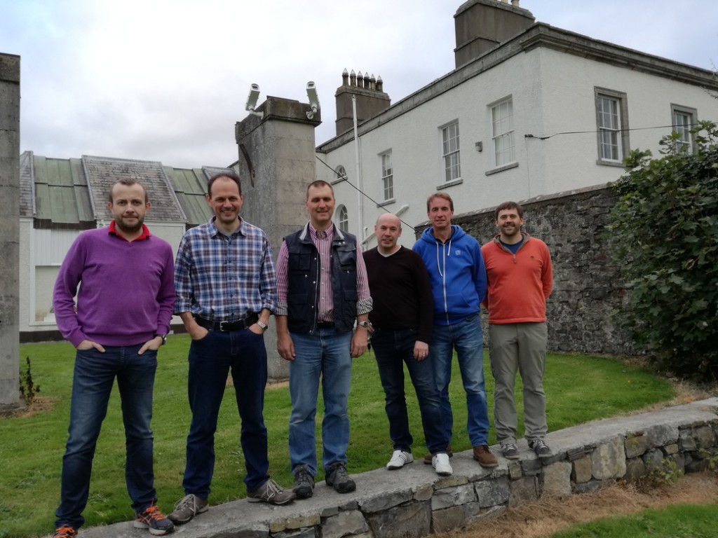 Members of the NEMETODE team with the Dunsink cameras in the background