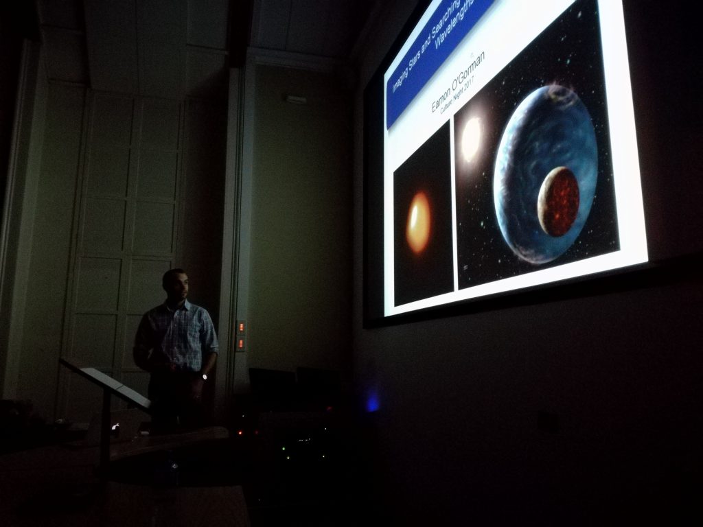 Eamon O'Gorman presenting his research results at Culture Night